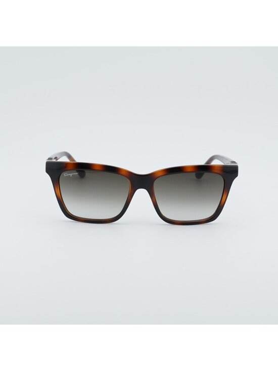 Salvatore Ferragamo SF1027S 214 Sunglasses Havana Square Frame, Grey Lenses main image 6